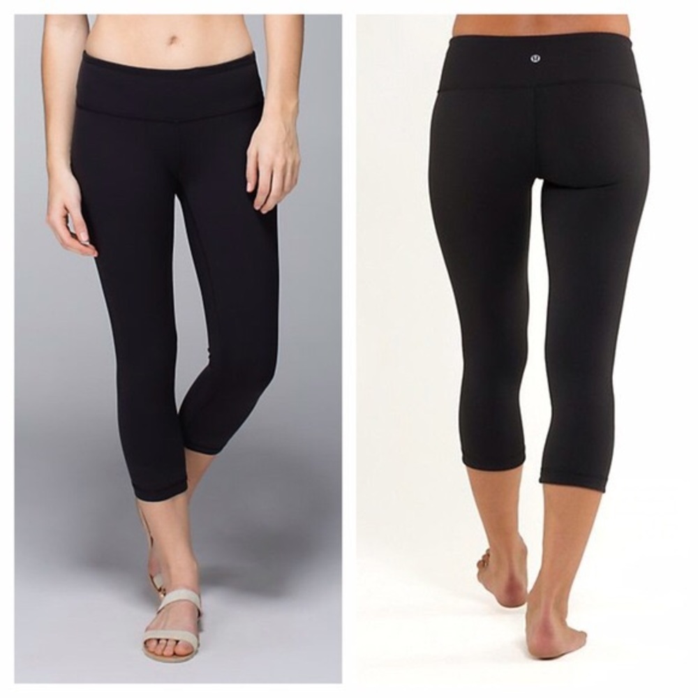 Lululemon wunder under mid rise crops